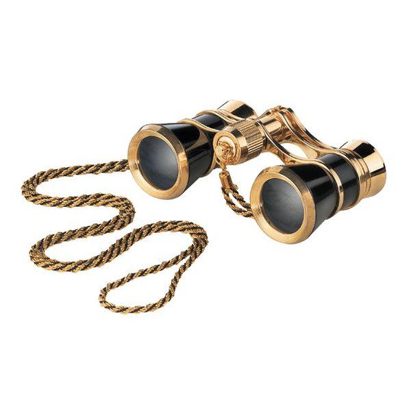 Eschenbach Opera glasses Glamour 3x25 black-gold Prismáticos para la ópera con cadena