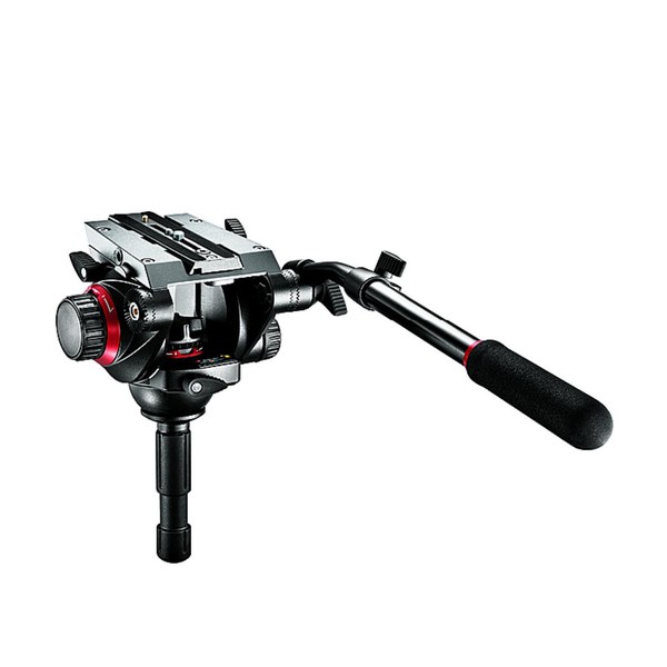 Manfrotto Cabezales 2 ejes 504HD Rótula Pro Fluid Video 501PL con placa de liberación rápida