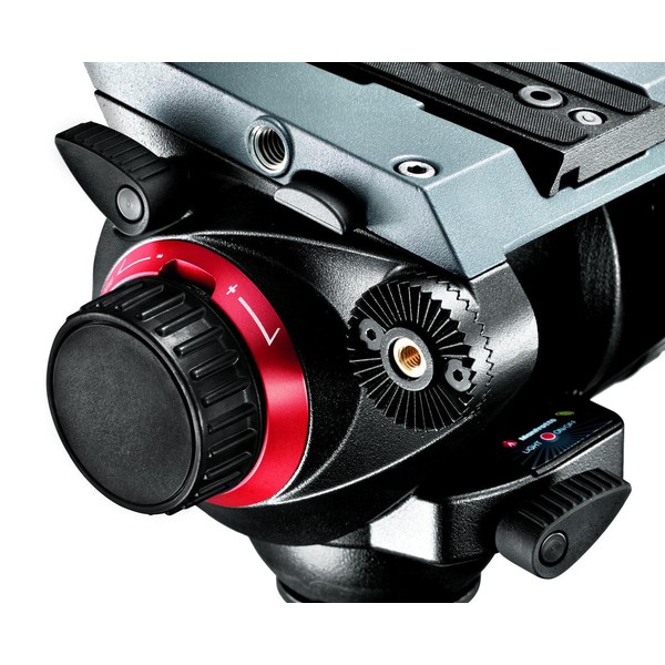 Manfrotto Cabezales 2 ejes 504HD Rótula Pro Fluid Video 501PL con placa de liberación rápida