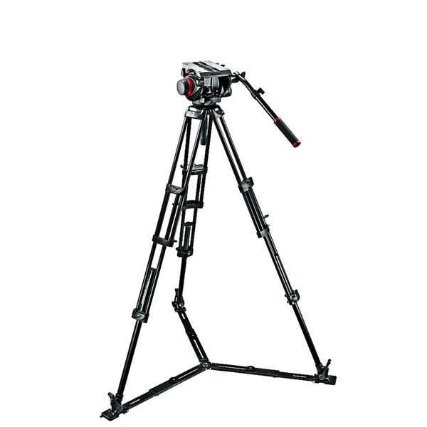 Manfrotto Set de trípode con rótula Pro Fluid Video 509HD y trípode de patas gemelas 545GBK con separador
