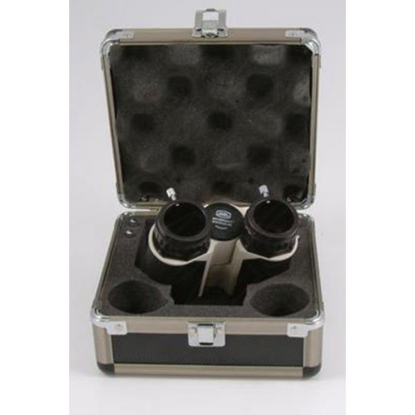 Baader Binoculares Planetarium MaxBright con estuche de aluminio, con 1 ud. GWK = corrector de trayectoria del cristal 2,6x con conexión de enchufe de 1,25