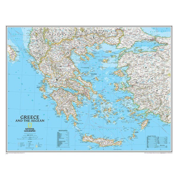 National Geographic Mapa de : Grecia