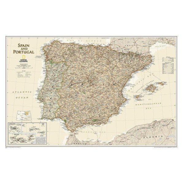 National Geographic Mapa España y Portugal