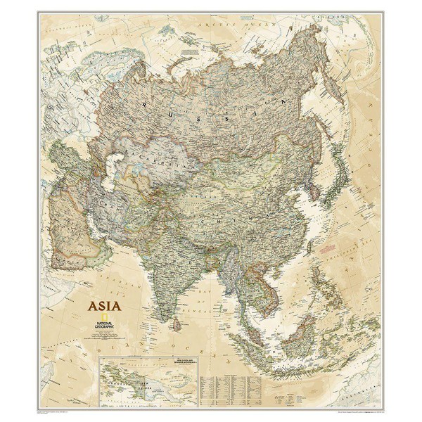 National Geographic Mapa continental Asia (96 x 86 cm)