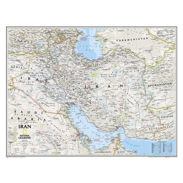 National Geographic Mapa de : Irán