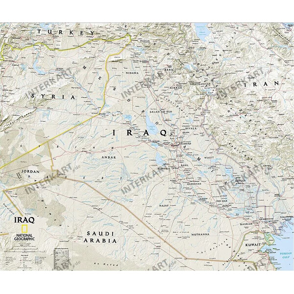 National Geographic Mapa de : Iraq