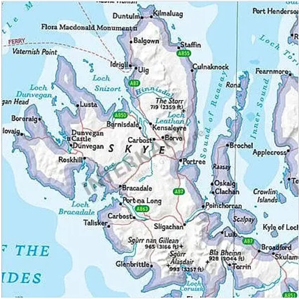 National Geographic Mapa de Escocia