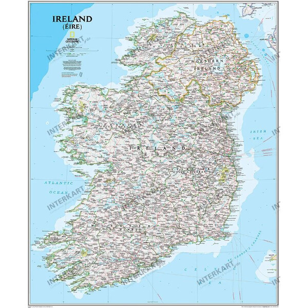 National Geographic Mapa de Irlanda (76 x 91 cm)