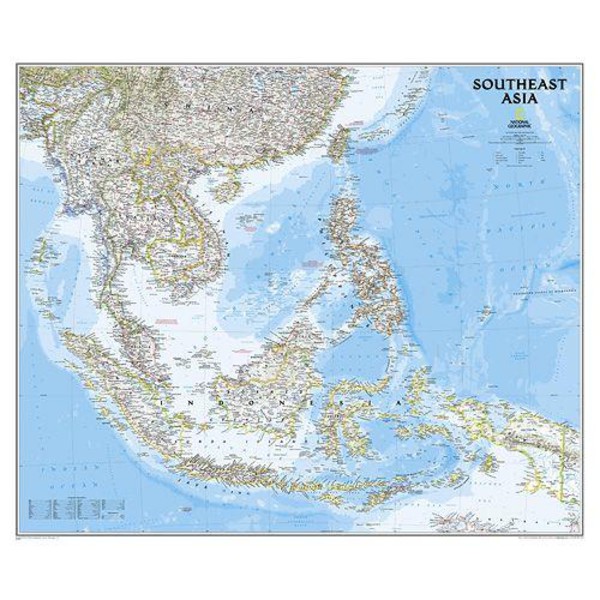 National Geographic Mapa antiguo de : Asia del Sur