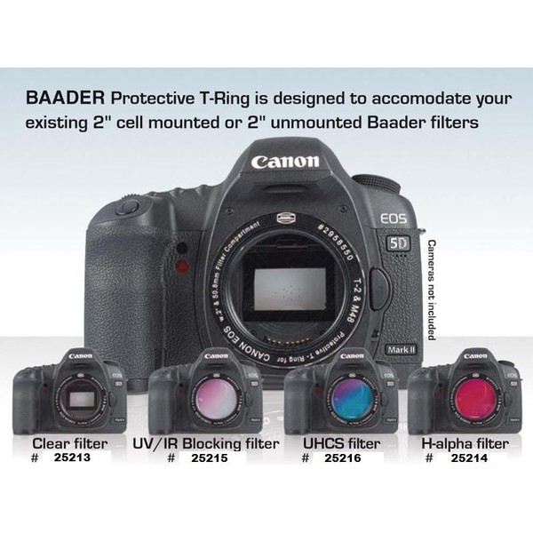 Baader Adaptador para cámaras Anillo-T Protective CANON DSLR con filtro bloqueador de UV/IR 50,4mm integrado