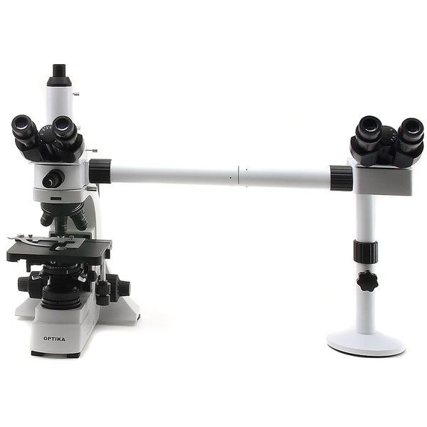 Optika Microscopio B-500Ti-2,  2-head discussion microscope, trinocular, 1000x, LED