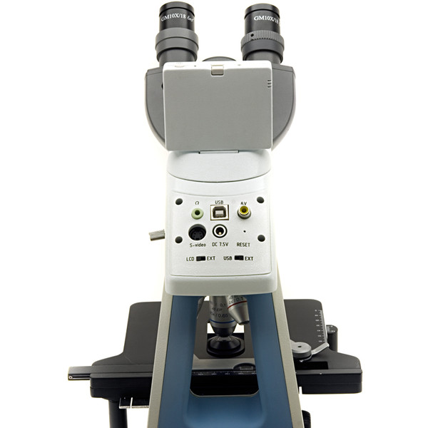 Optika Microscopio DM-25PL, binocular, digital, 3 Mpixel,  2.5" LCD screen, objectives plan