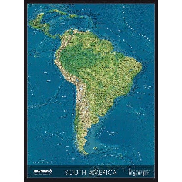 Columbus Mapa continental de Sudamérica