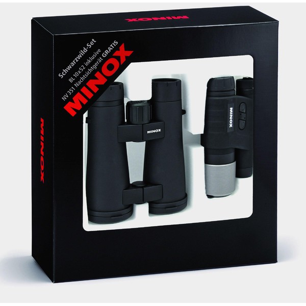 Minox Binoculares Set BL 10x52 + dispositivo de visión nocturna NV 351