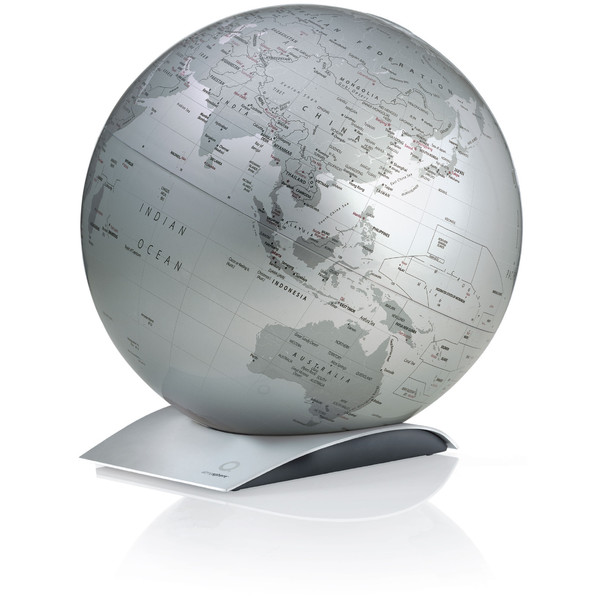 Räthgloben Globo terráqueo Capital Q Silver 30cm