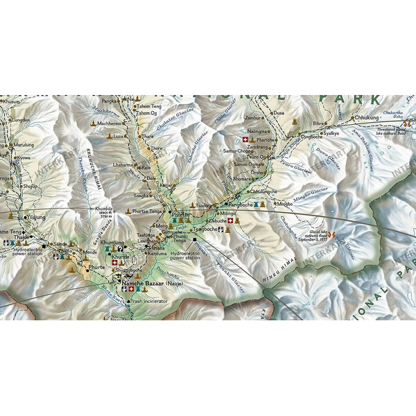 National Geographic Mapa regional Mount Everest, aniversario 50 - de dos caras