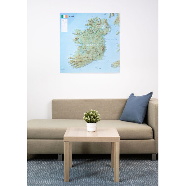 GeoMetro Mapa Irlanda (90 x 90 cm)