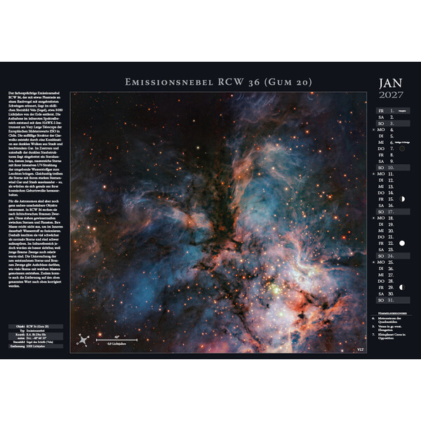 Astronomie-Verlag Calendarios Weltraum-Kalender 2027