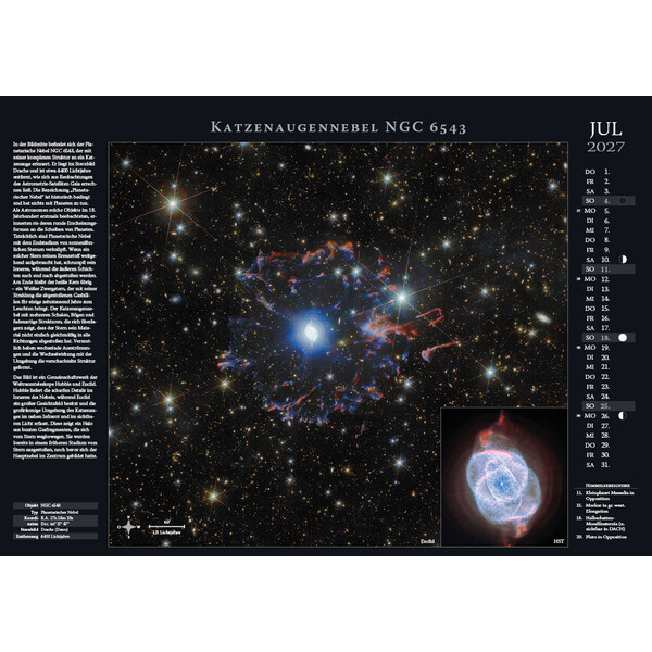 Astronomie-Verlag Calendarios Weltraum-Kalender 2027