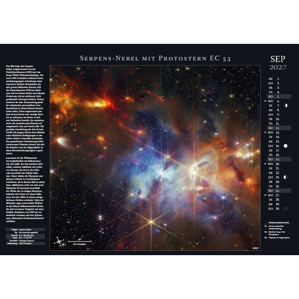 Astronomie-Verlag Calendarios Weltraum-Kalender 2027