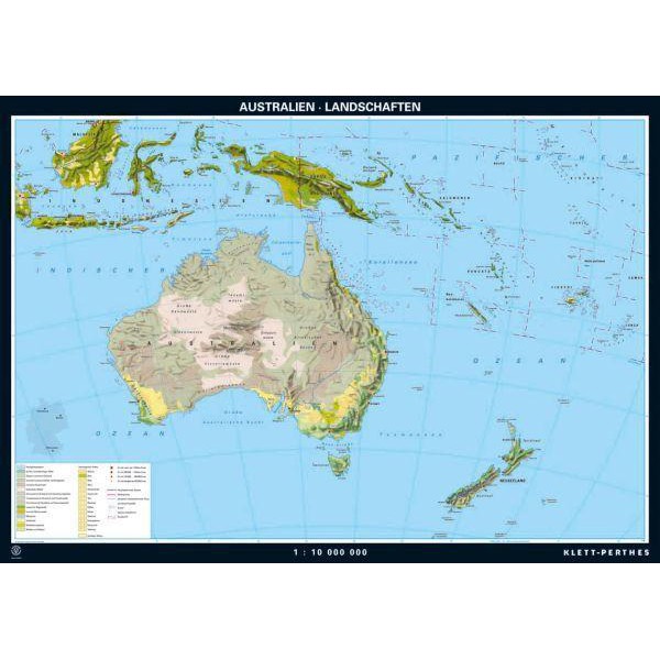 Klett-Perthes Verlag Mapa continental Australia, paisajes