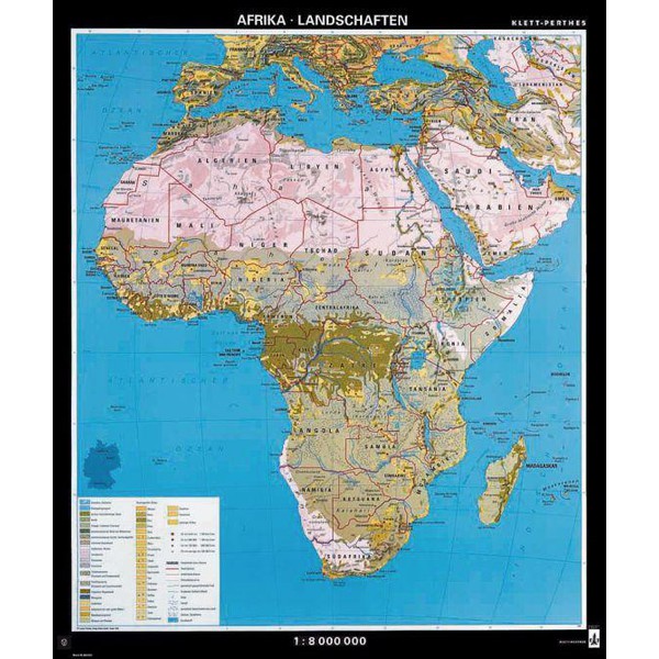 Klett-Perthes Verlag Mapa de paisajes de África
