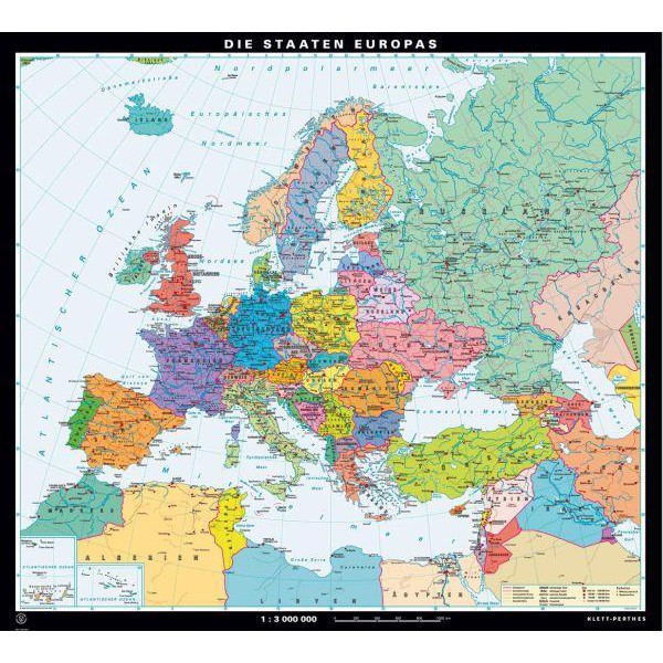 Klett-Perthes Verlag Mapa continental Estados de Europa