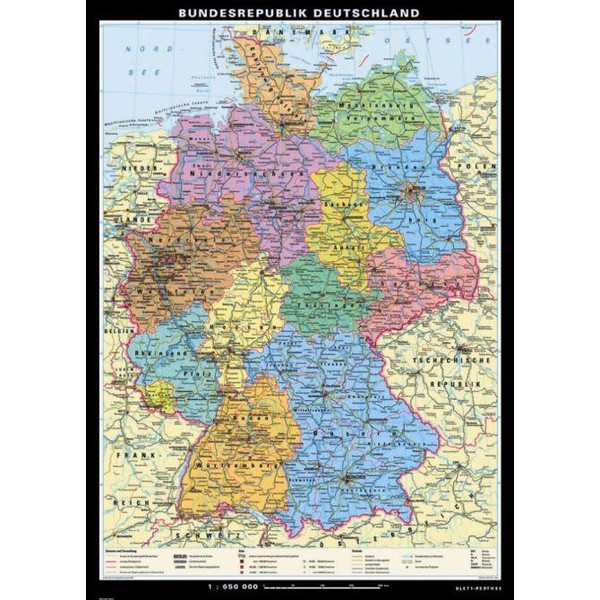 Klett-Perthes Verlag Mapa de Alemania, político, grande