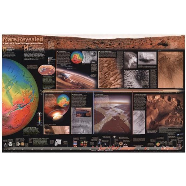 National Geographic Póster Marte, el planeta rojo