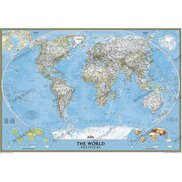 National Geographic Mapamundi Mapa del mundo, polítoco formato XXL