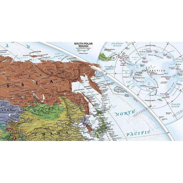 National Geographic Mapamundi Mapa decorativo del mundo, político, grande