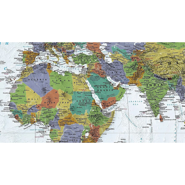 National Geographic Mapamundi Mapa decorativo del mundo, político, grande