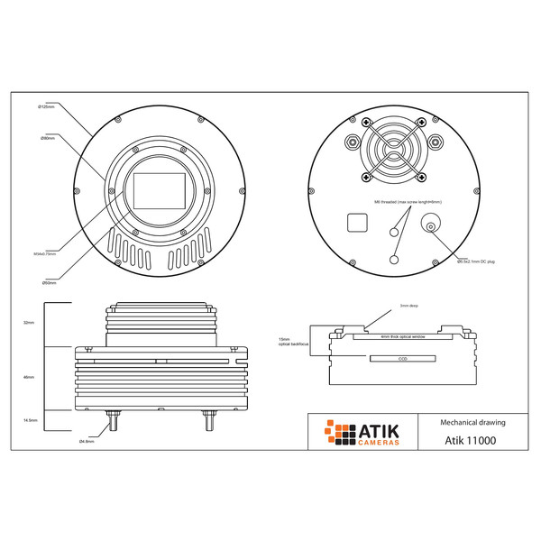 Atik Cámara 11000 Mono