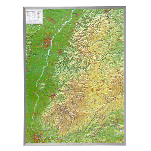 Georelief Mapa regional Selva Negra