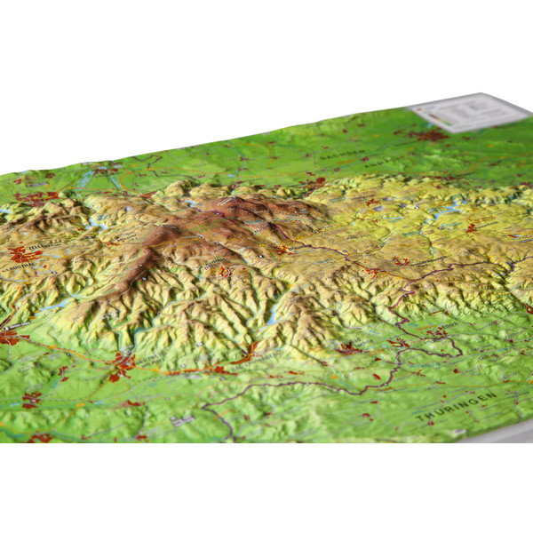 Georelief Harz, pequeño, mapa en relieve 3D