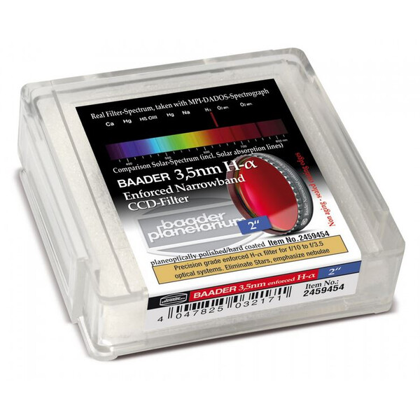 Baader Filtro CCD Ultra-Narrowband 3,5 nm H-alpha de 2 pulgadas