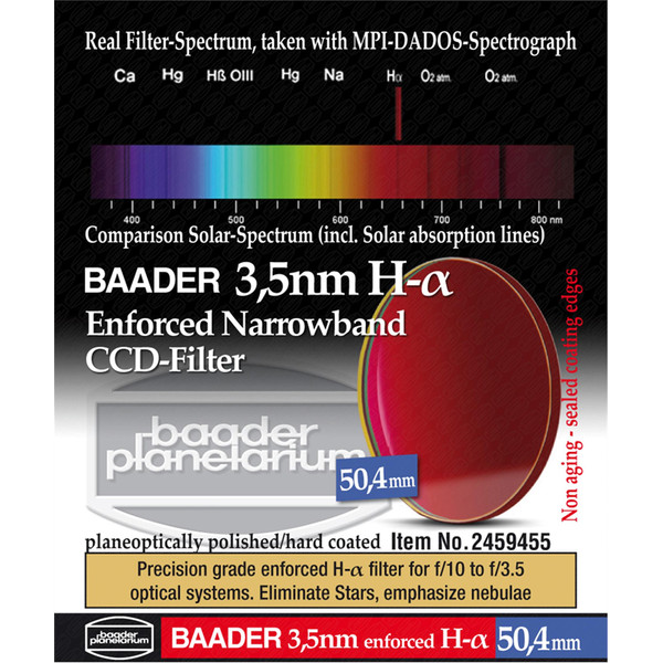 Baader Filtro CCD Ultra-Narrowband 3,5 nm H-alpha 50,4 mm