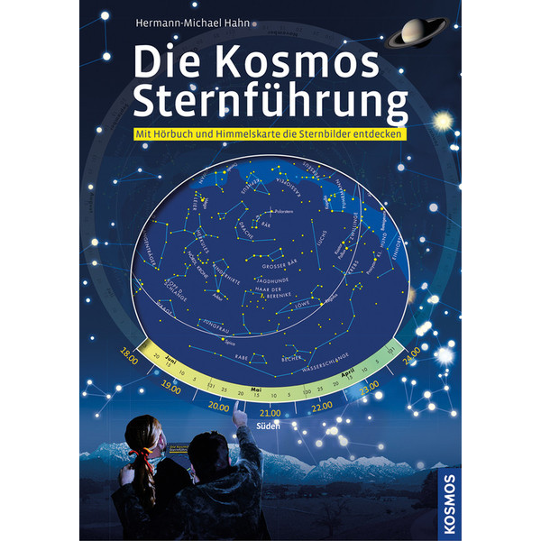 Kosmos Verlag Mapa estelar Die Kosmos Sternführung, carta celeste con CD de audio