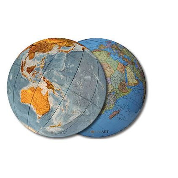 Columbus Globo terráqueo Dúo Acero noble 40 cm