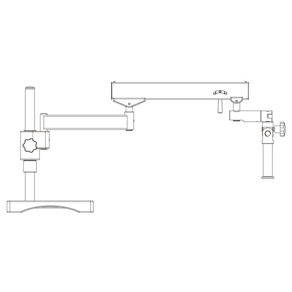 Motic Trípode de brazo flexible (con placa base), mástil de Ø 32 mm