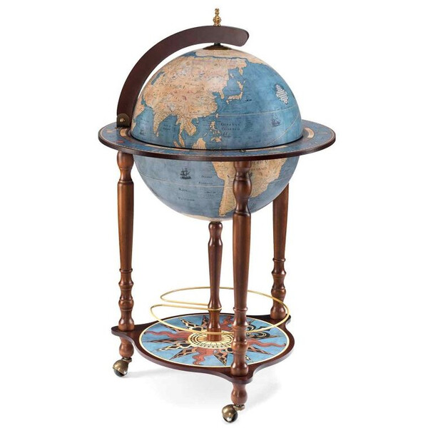 Zoffoli living Globo terráqueo de pie Da Vinci Blu Dust 40cm