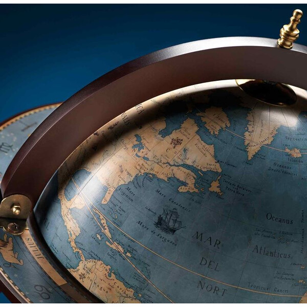 Zoffoli living Globo terráqueo de pie Da Vinci Blu Dust 40cm