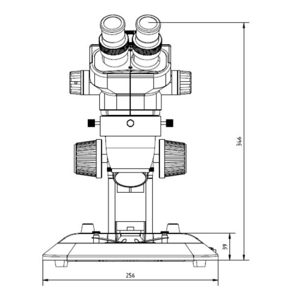 Euromex Microscopio stereo zoom NZ.1902-S, 6.7-45x, Barra dentada, Luz incidente y transmitida, bino