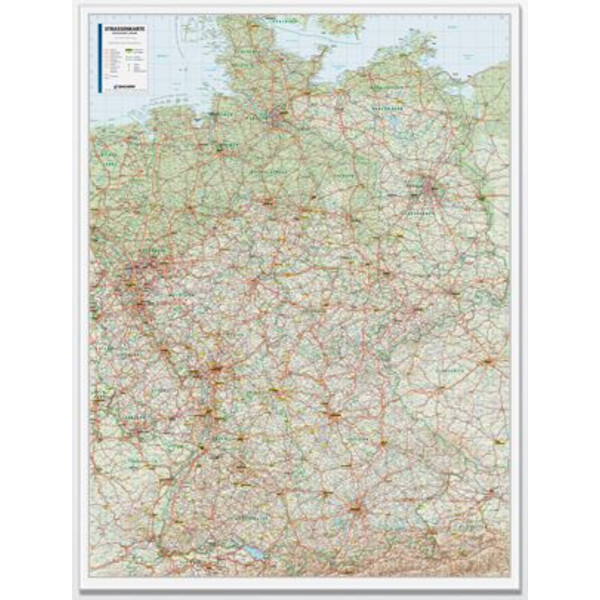 Bacher Verlag Mapa de carreteras de Alemania 1:500.000 laminado