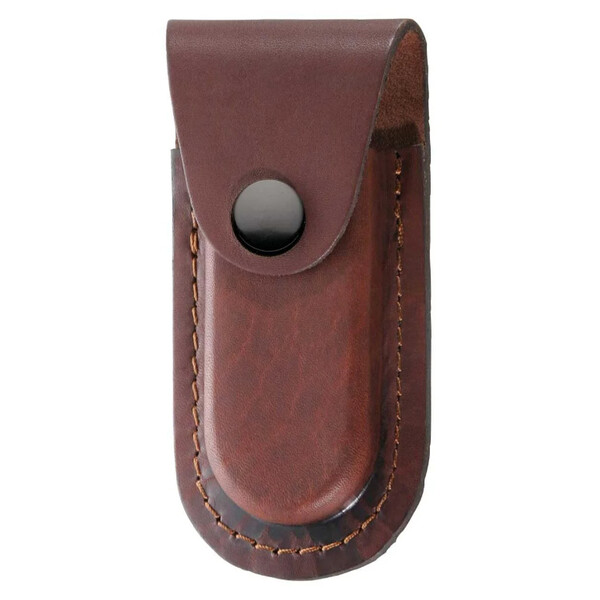 Herbertz Cuchillo de bolsillo funda de cuero 2675120, marrón oscuro, para 12 cm