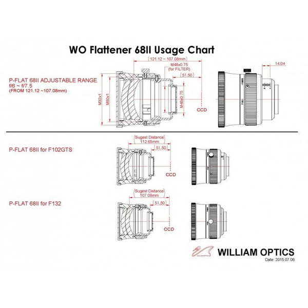 William Optics Flattener 68II