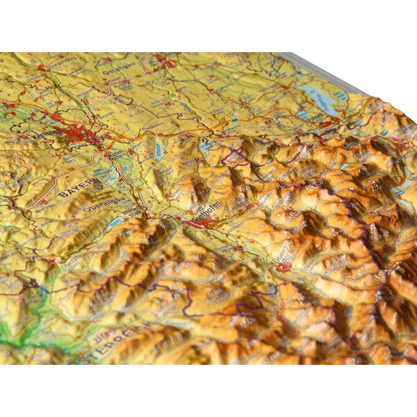 Georelief Algovia, lago Constanza, pequeño, mapa en relieve 3D