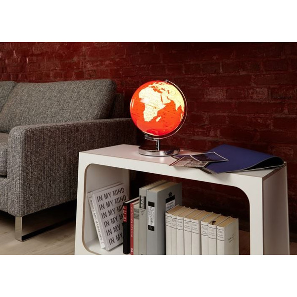 TROIKA Globo terráqueo Terra Red Light 25cm