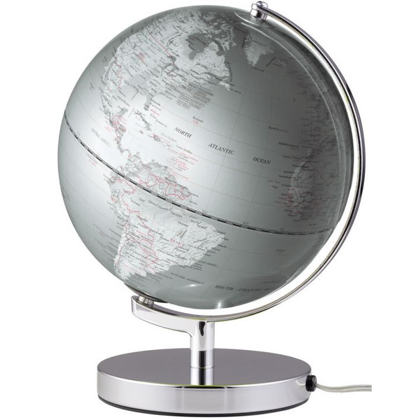 TROIKA Globo terráqueo Terra Silver Light 25cm