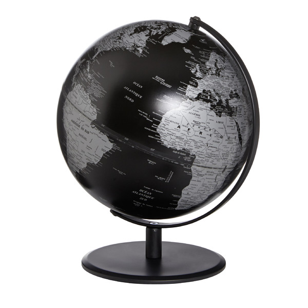 TROIKA Globo terráqueo Pluto Matt Black 24cm